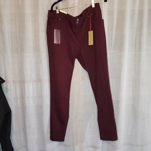 Women's Wine Burgundy Casual Work Pants Size 16W